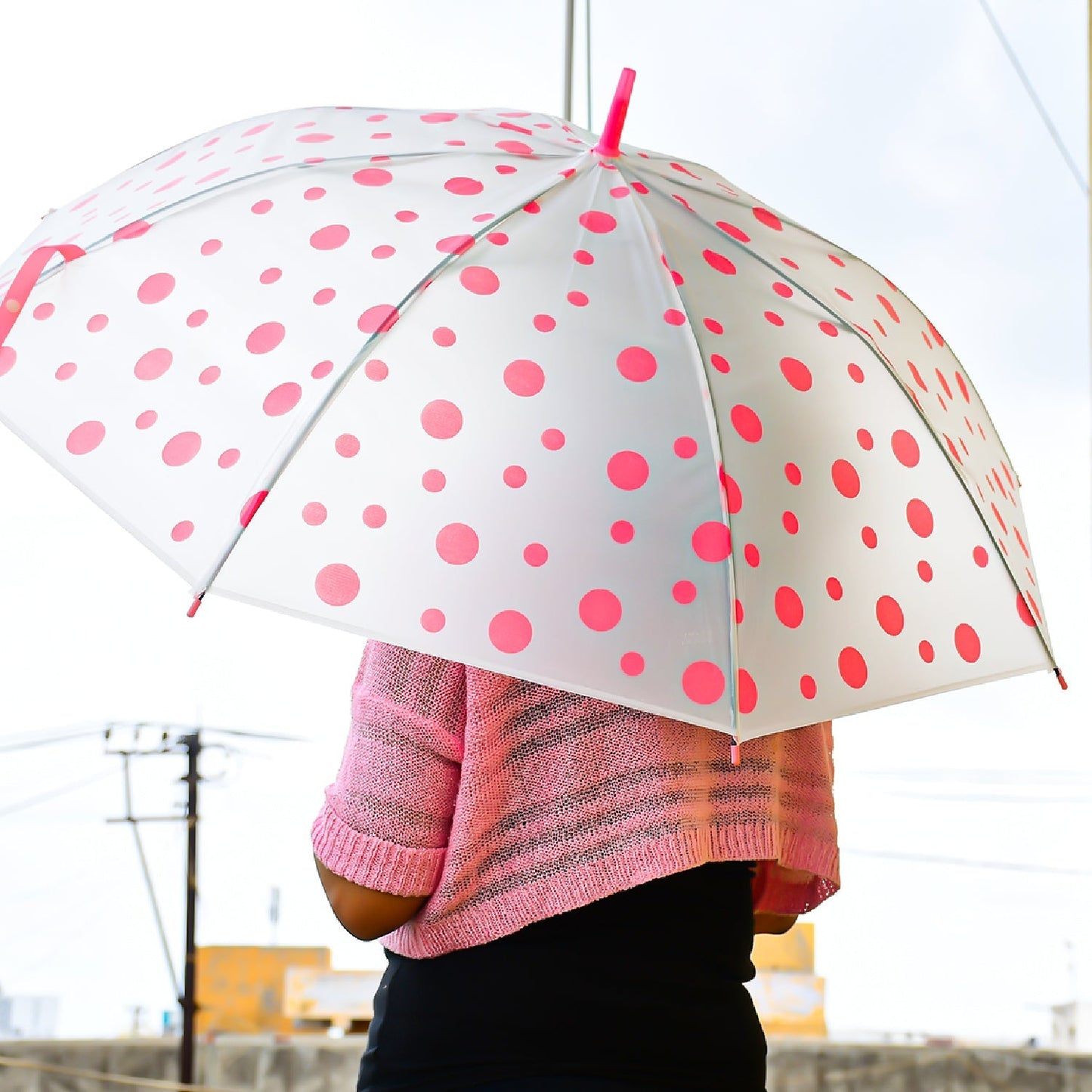 6258 Dot Printed Umbrella for Men and Women Multicolor 