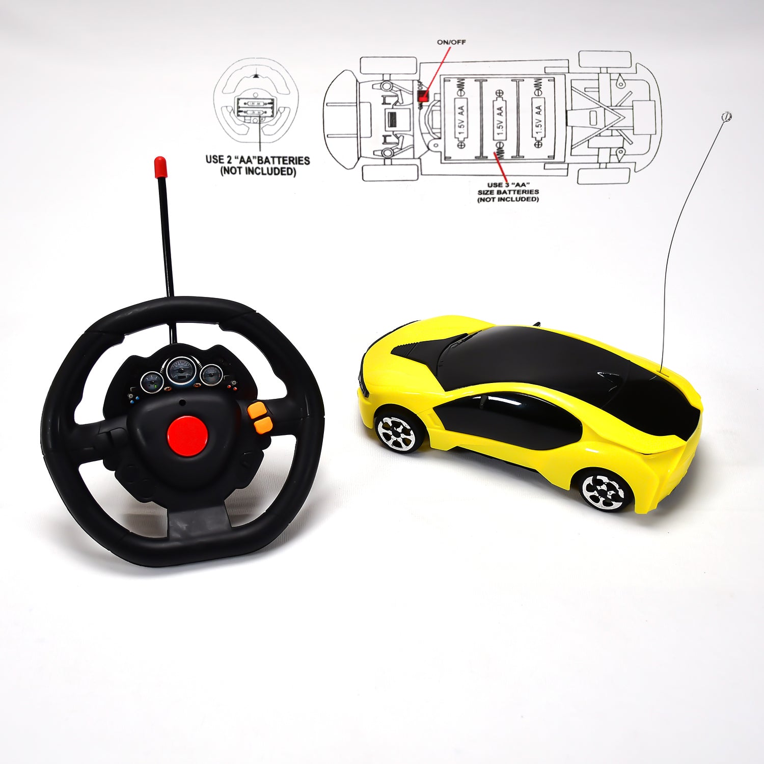 Attractive remote control car for children.