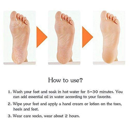 Silicone gel socks for anti-crack foot protection.