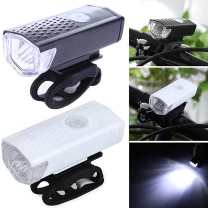 1637 USB Rechargeable Bicycle Light Set 400 Lumen Super Bright Headlight Front Lights 