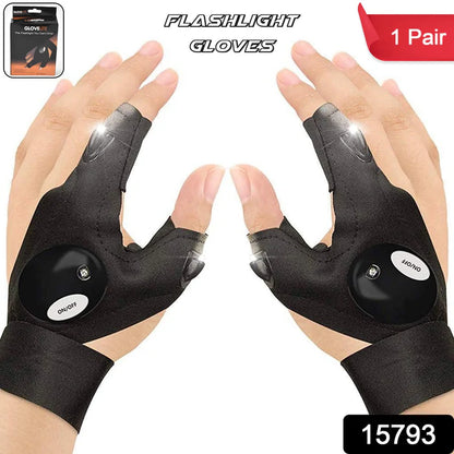 15793 LED Flashlight Gloves Gifts for Men (Hand Gloves Light / 1 Pair)