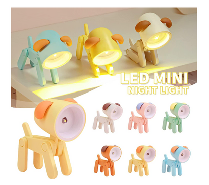 6975405510055 Mini Dog Night Light Cute Small Phone Holder Creative Mini Table Lamp Pet Cute Cartoon Animals LED Desk Lamp Adjustable Puppy Night Light Eye