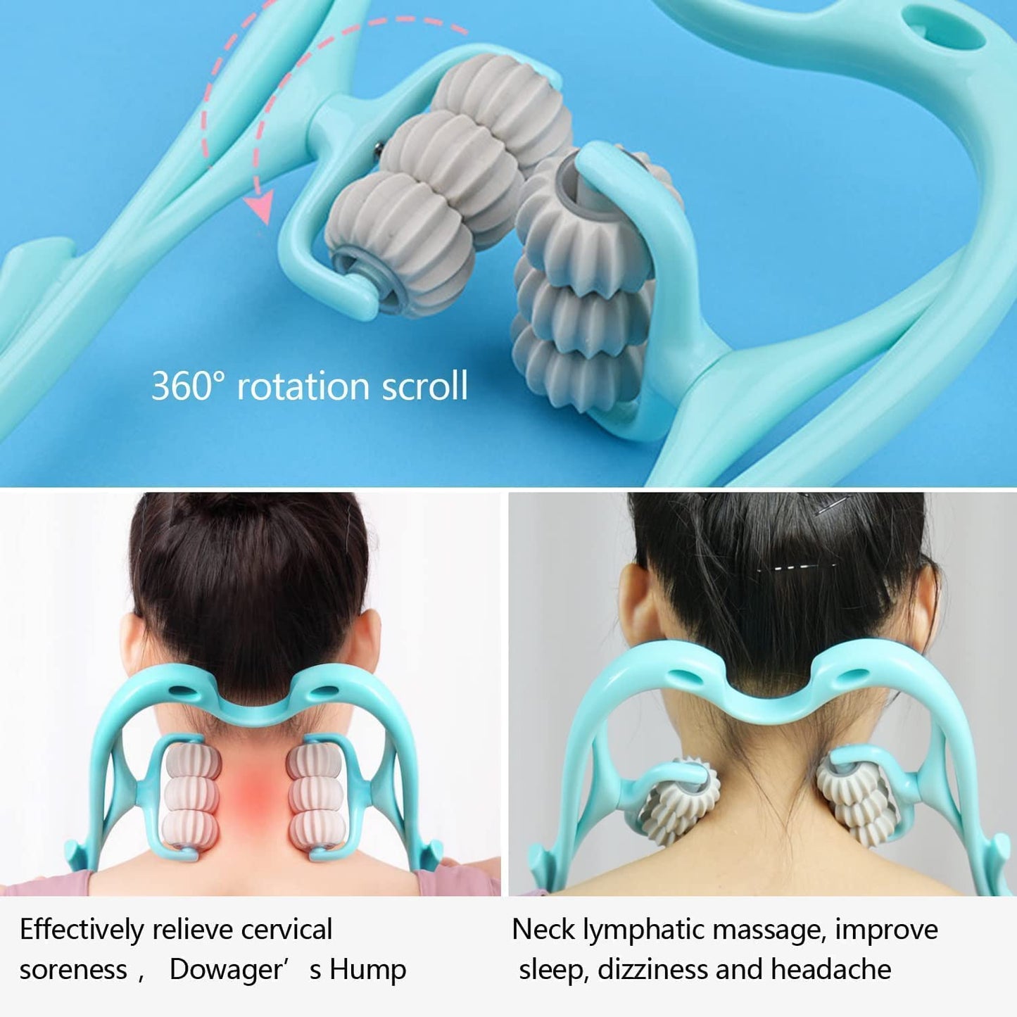 NECK SHOULDER MASSAGER, PORTABLE RELIEVING THE BACK FOR MEN RELIEVING THE WAIST WOMEN (1PC)