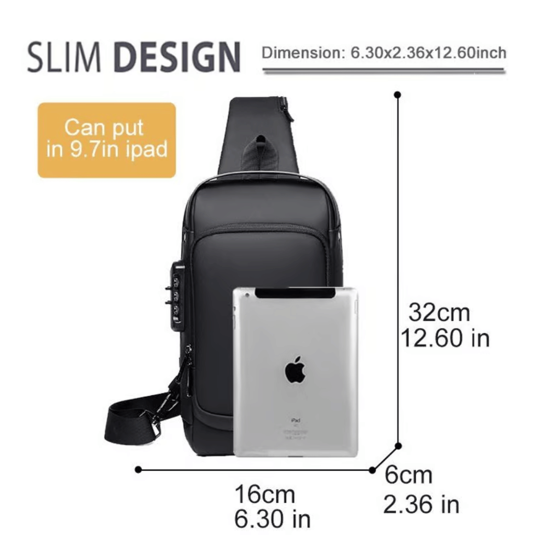 USB charging crossbody shoulder bag