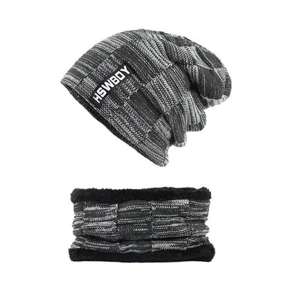 6066 Ultra Soft Unisex Woollen Beanie Cap Plus Muffler Scarf 