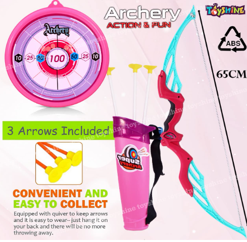 8032 Archer Kind bow & arrow set with 3 suction arrow for kids