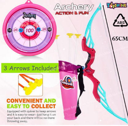 8032 Archer Kind bow & arrow set with 3 suction arrow for kids