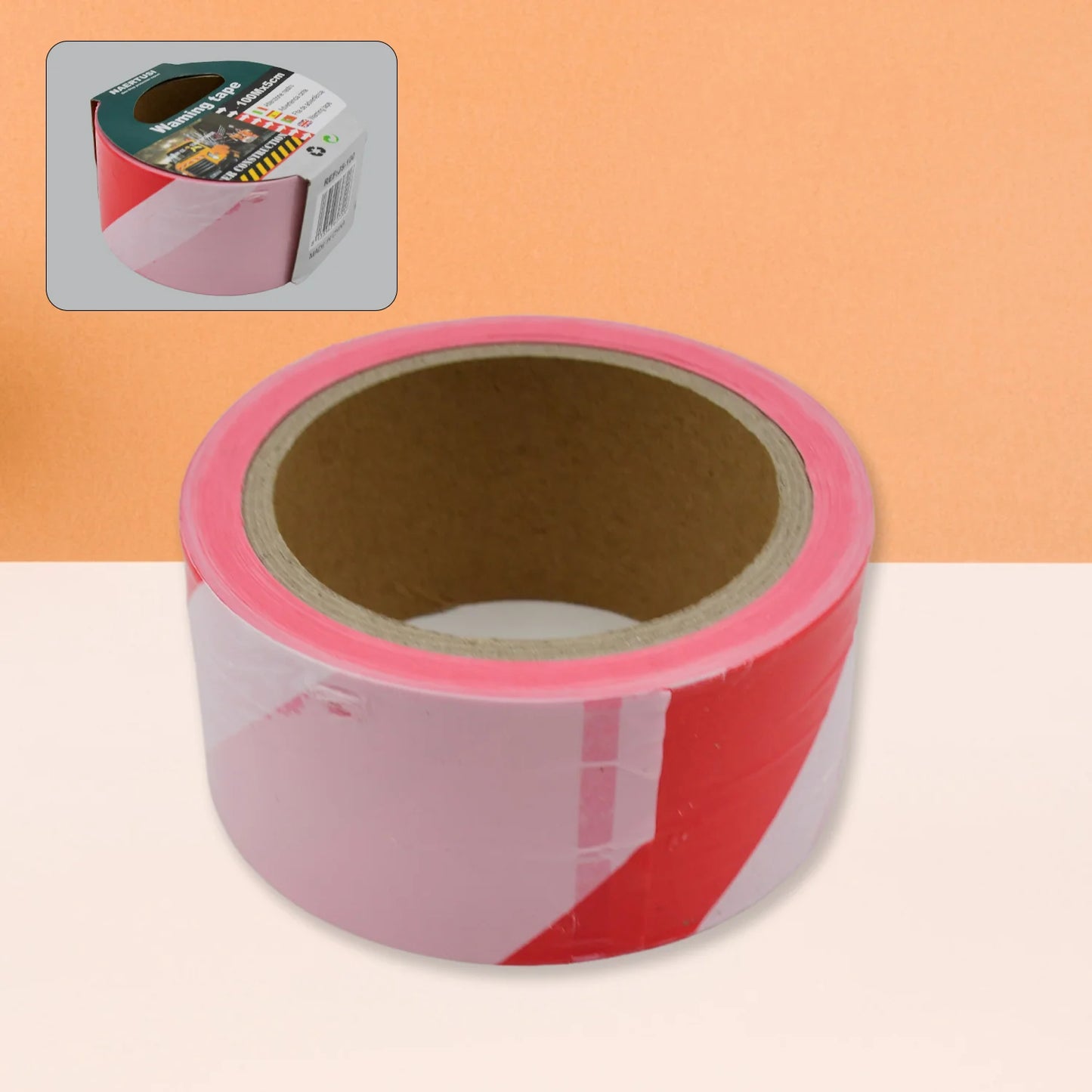 8635 Safety Warning Tape, Construction Barrier Tape Non-Adhesive (100Mx5CM)