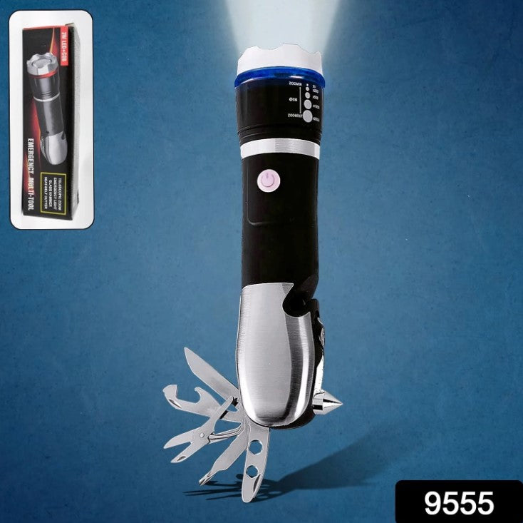 9555 Battery Operated Multi Tool Led Flashlight, All in One Tool Light (1 Pc / Battery Not Included)