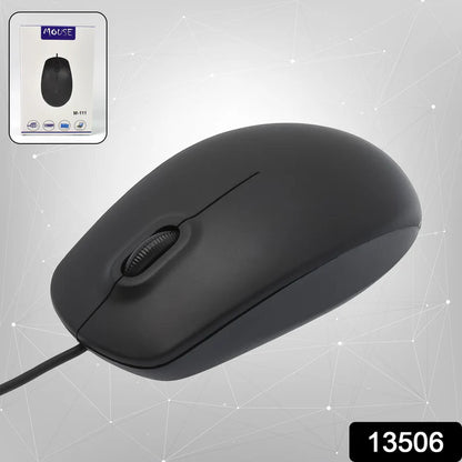 13506 Computer / Laptop Wired Optical Mouse, M- 111 (1 Pc)