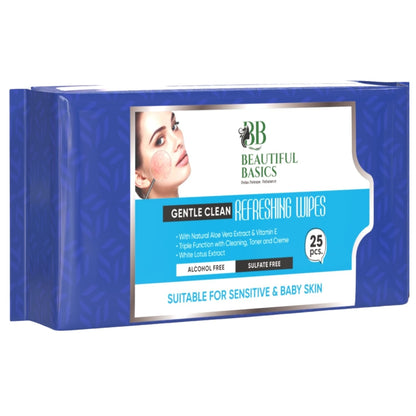 0983 Refreshing Wet Wipes for Face | Facial Cleansing | Refreshing & Skin Hydration| Soothing for skin | pH Balance & Alcohol Free | Nourishing with Fruit extract | 25 Wipes