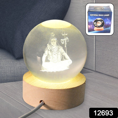 16693  3D-Crystal Ball lamps for Bedroom 3D Lamps for Home Decoration 3D Crystal Ball Night Light Gifts for Women Gifts for Men Room Decor Items for Bedroom for Friend and Family (1 Pc)