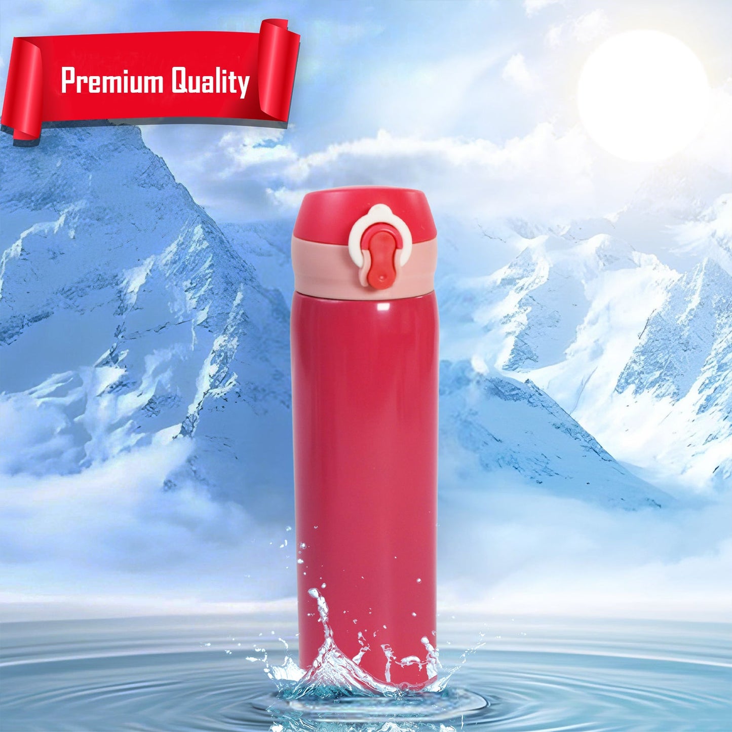 Stainless Steel Water Bottle Leak Proof, Rust Proof, Hot & Cold Drinks, Gym Sipper BPA Free Food Grade Quality, Steel fridge Bottle For office / Gym / School (350 ML Approx)