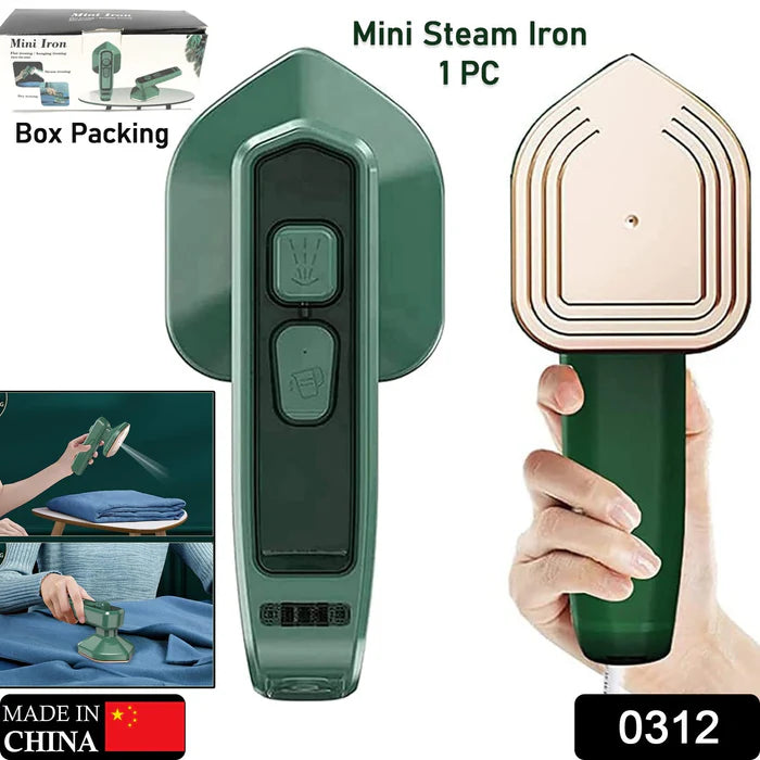 0312 Mini Steamer & Iron: 2-in-1 Portable Travel Friendly