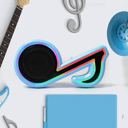 6068 Mini Portable Music Note Shape Speaker Subwoofer Colorful Musical Note LED Lighting Sound For Creatives Gift Computer Phone Sound Equipment Bluetooth speaker (Media Player)