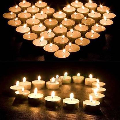 24 pcs LED tealight candles, white, perfect for festivals